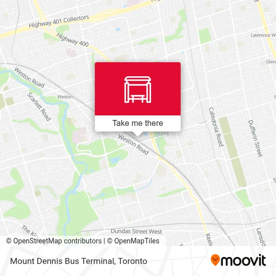 Mount Dennis Bus Terminal map