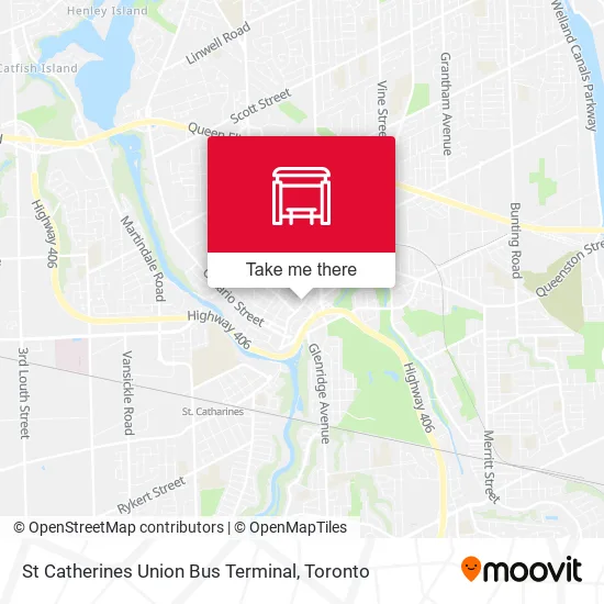 St Catherines Union Bus Terminal map