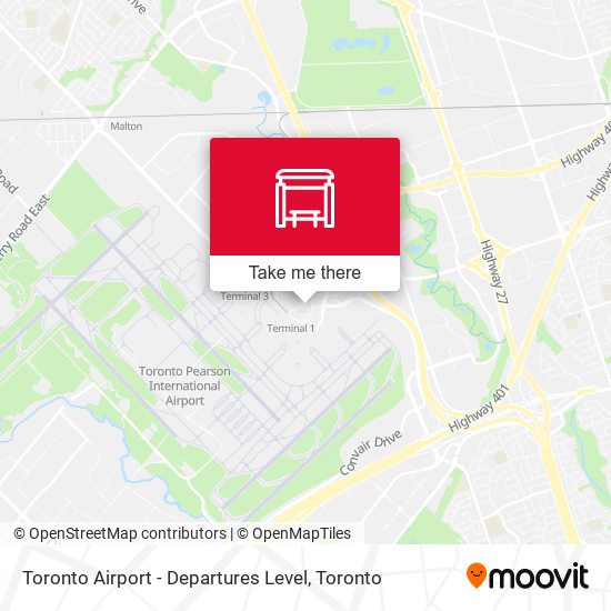 Toronto Airport - Departures Level map