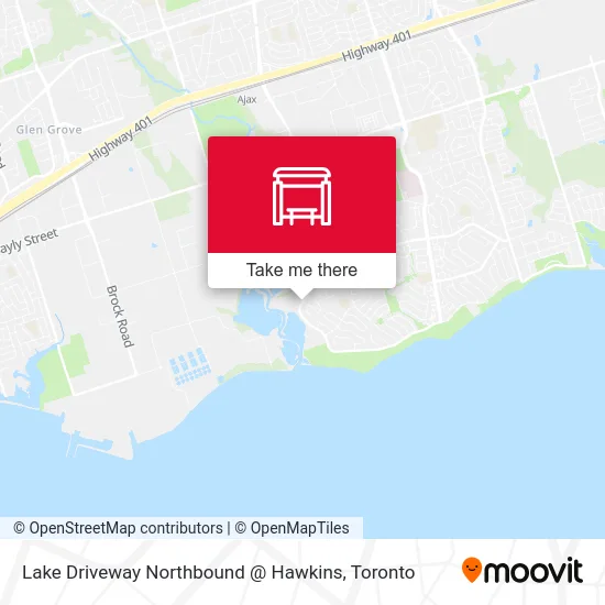 Lake Driveway Northbound @ Hawkins map