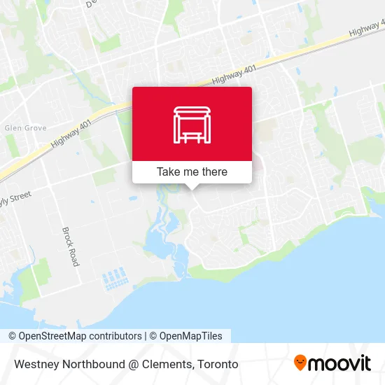 Westney Northbound @ Clements map