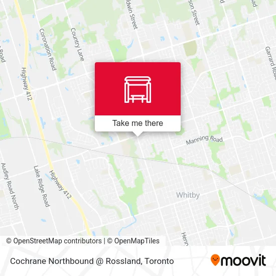Cochrane Northbound @ Rossland map