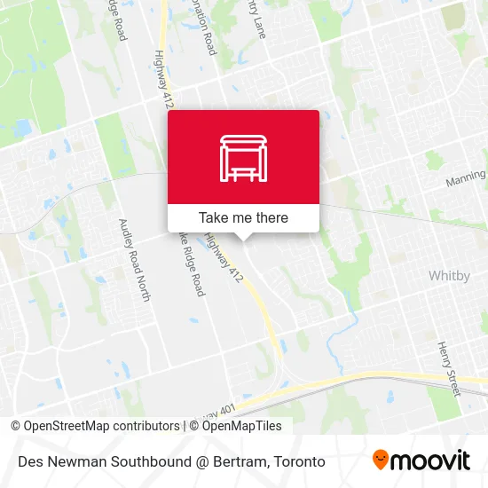 Des Newman Southbound @ Bertram map