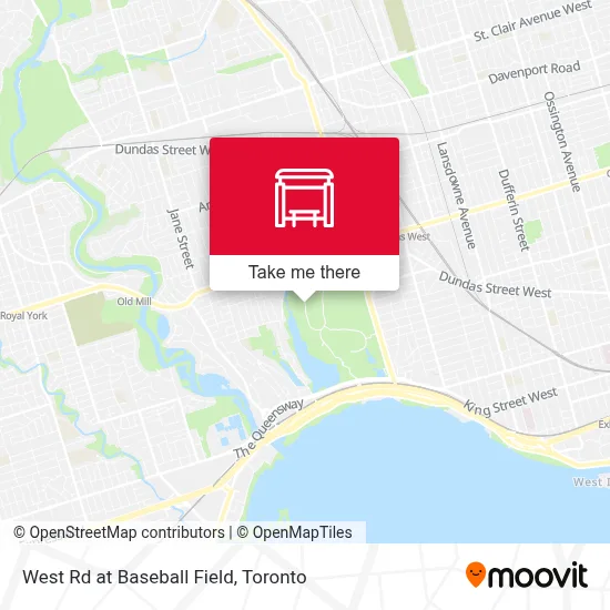 West Rd at Baseball Field map