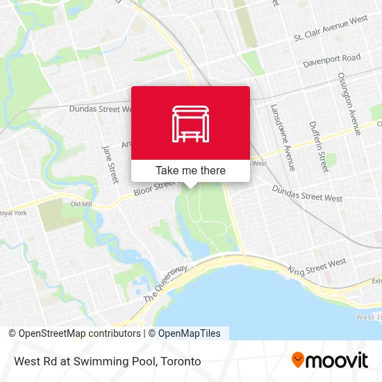 West Rd at Swimming Pool map