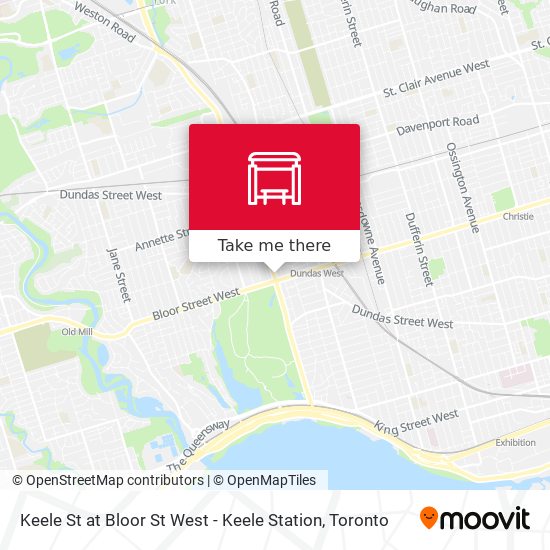 Keele St at Bloor St West - Keele Station plan