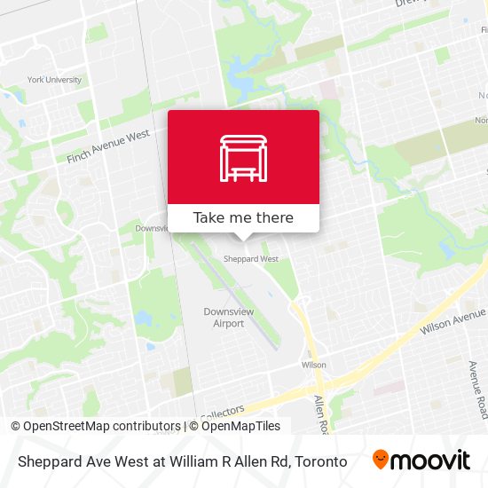 Sheppard Ave West at William R Allen Rd map