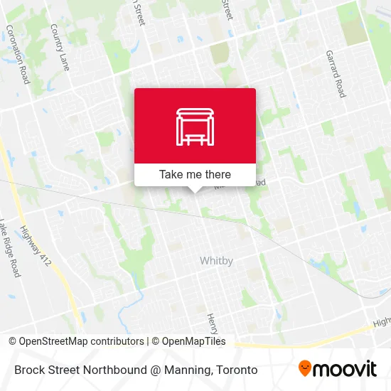 Brock Street Northbound @ Manning plan