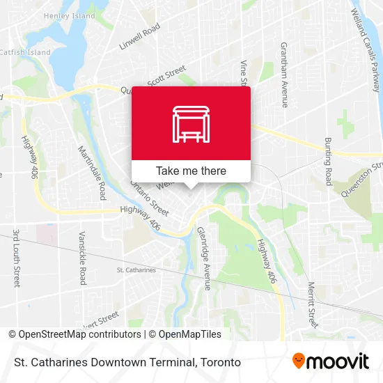 St. Catharines Downtown Terminal map