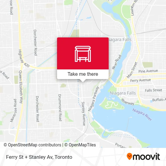 Ferry St + Stanley Av map