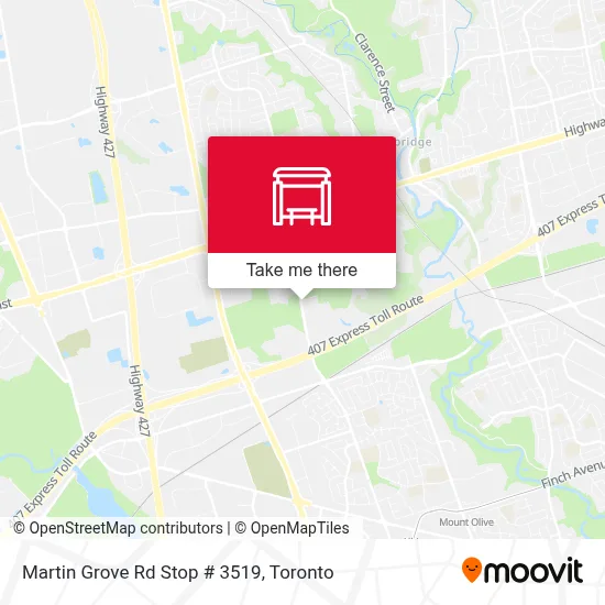 Martin Grove Rd Stop # 3519 map