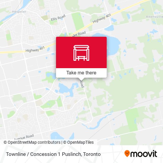 Townline / Concession 1 Puslinch map