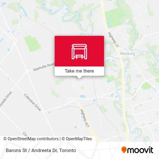 Barons St / Andreeta Dr map