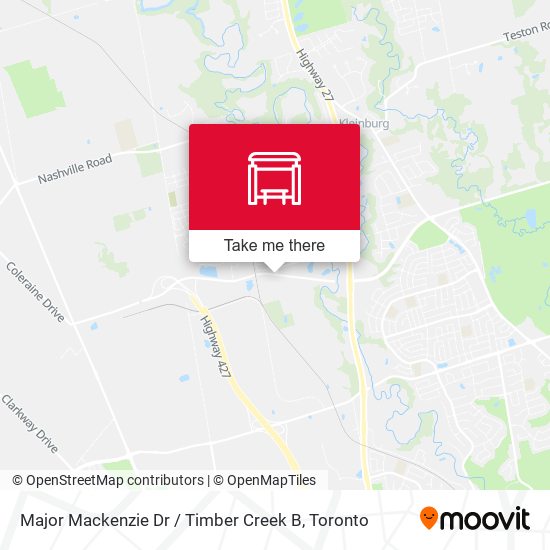 Major Mackenzie Dr / Timber Creek B map