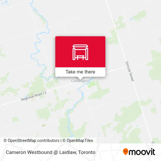 Cameron Westbound @ Laidlaw map
