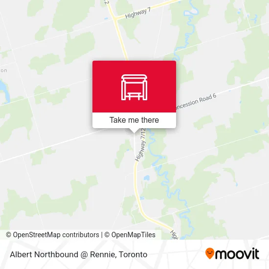 Albert Northbound @ Rennie map