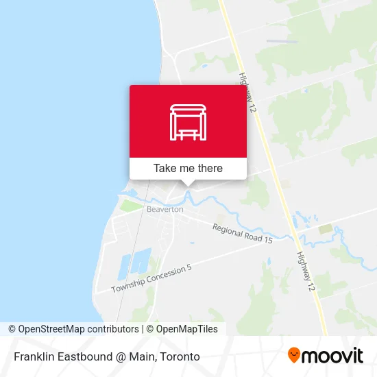 Franklin Eastbound @ Main map