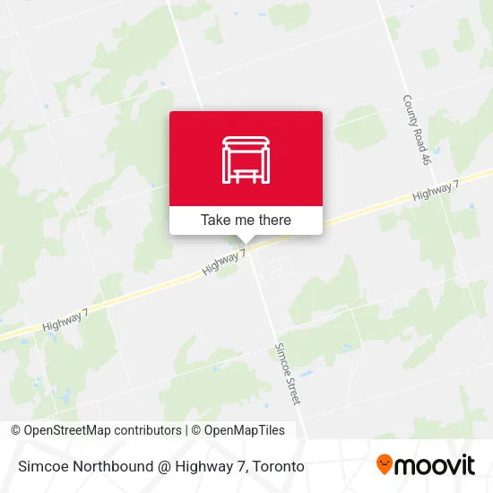 Simcoe Northbound @ Highway 7 map