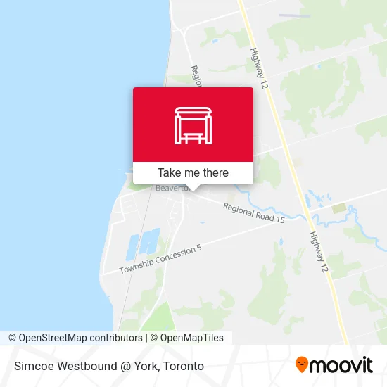 Simcoe Westbound @ York map