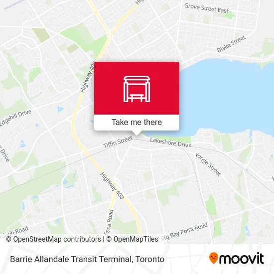 Barrie Allandale Transit Terminal map