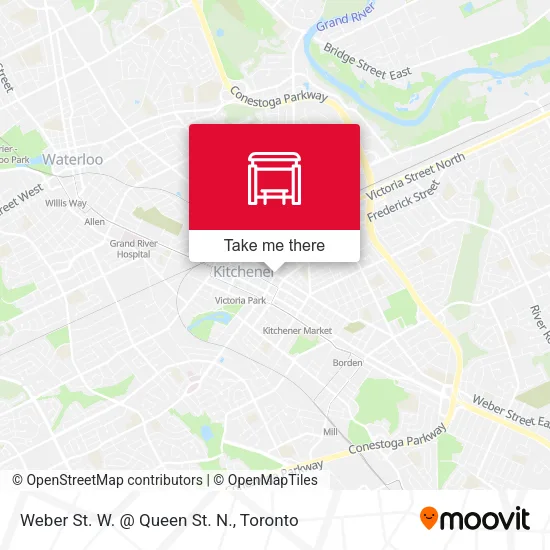 Weber St. W. @ Queen St. N. map