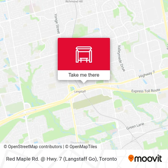 Red Maple Rd. @ Hwy. 7 (Langstaff Go) map