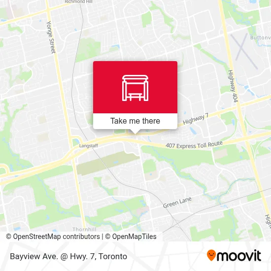Bayview Ave. @ Hwy. 7 map