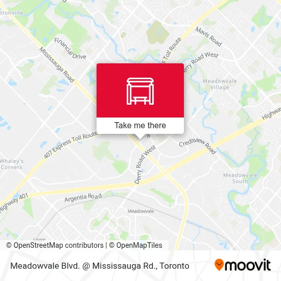Meadowvale Blvd. @ Mississauga Rd. map