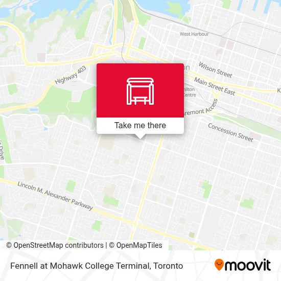 Fennell at Mohawk College Terminal map