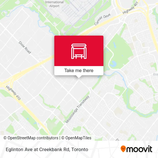 Eglinton Ave at Creekbank Rd map