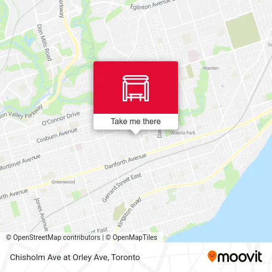 Chisholm Ave at Orley Ave map