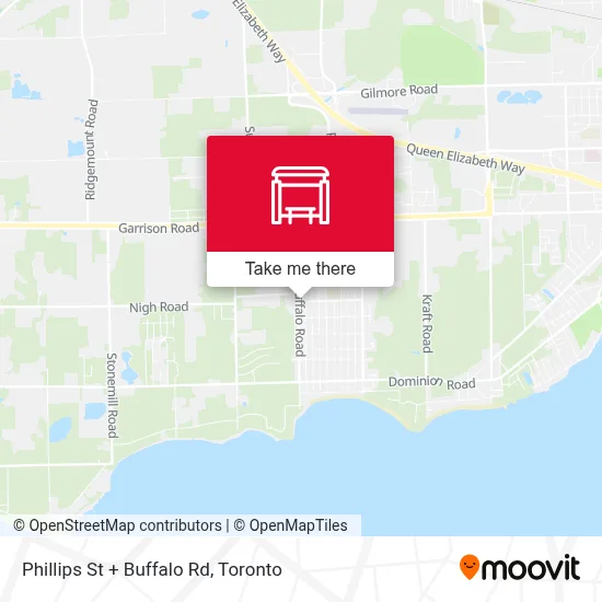 Phillips St + Buffalo Rd map
