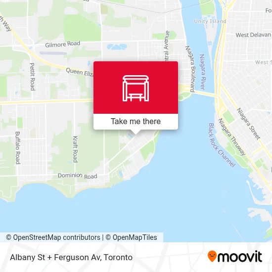 Albany St + Ferguson Av map