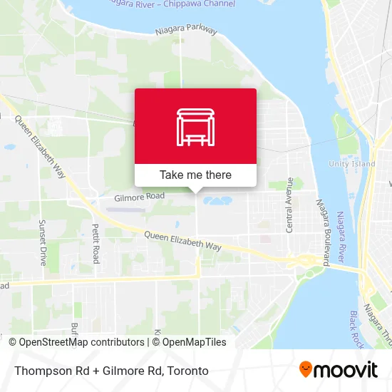 Thompson Rd + Gilmore Rd map