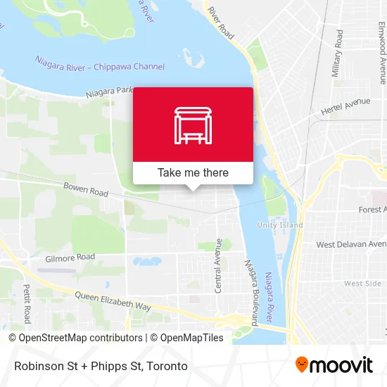 Robinson St + Phipps St map