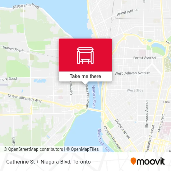 Catherine St + Niagara Blvd map