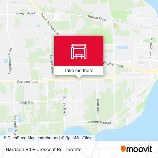 Garrison Rd + Crescent Rd map