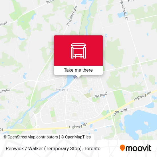Renwick / Walker (Temporary Stop) map