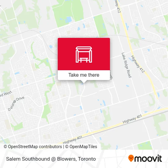 Salem Southbound @ Blowers map
