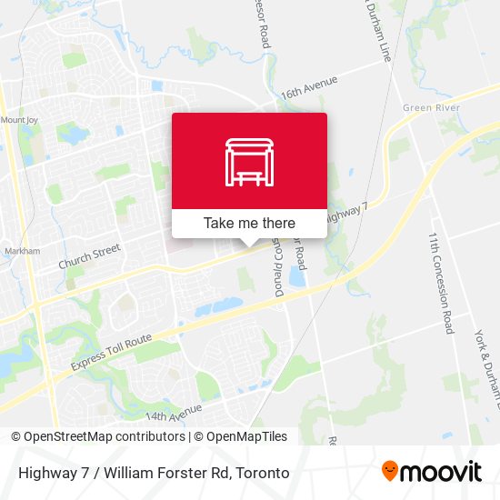 Highway 7 / William Forster Rd map