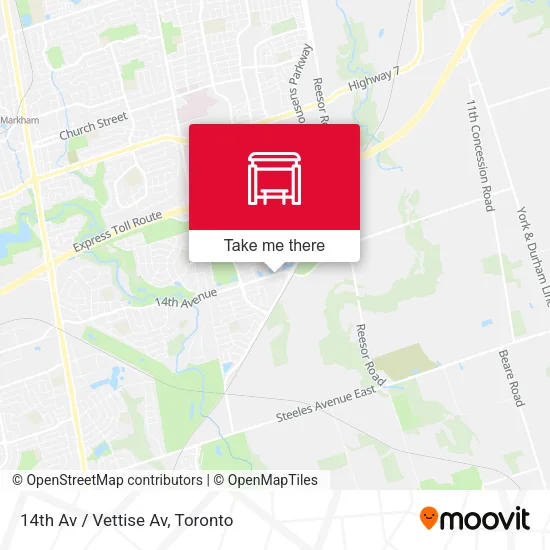 14th Av / Vettise Av map