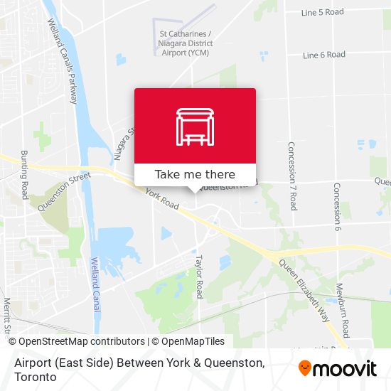 Airport (East Side) Between York & Queenston map