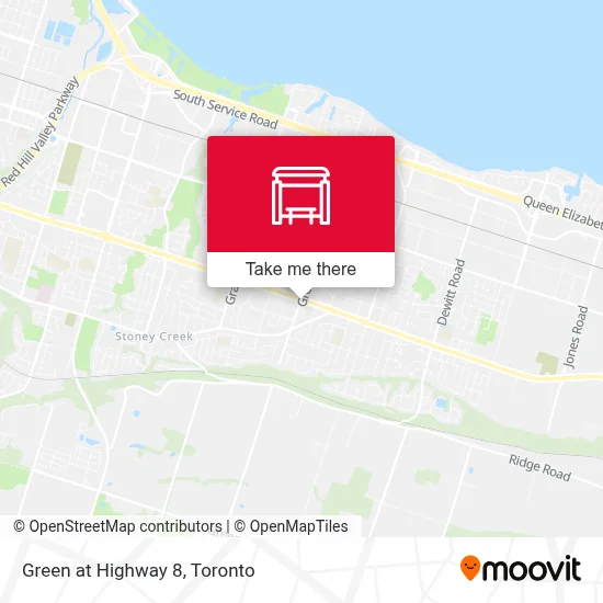 Green at Highway 8 map