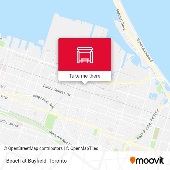 Beach at Bayfield map