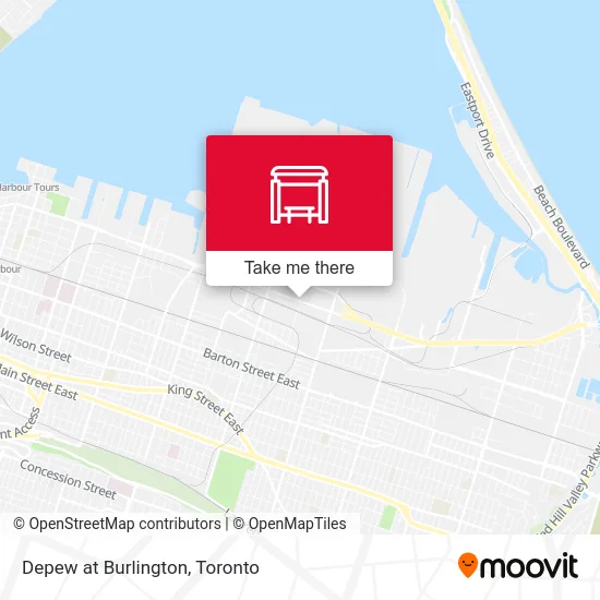 Depew at Burlington map