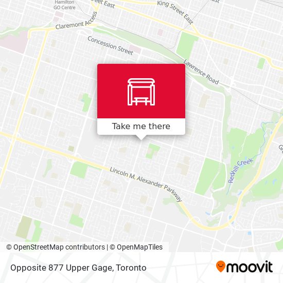 Opposite 877 Upper Gage map