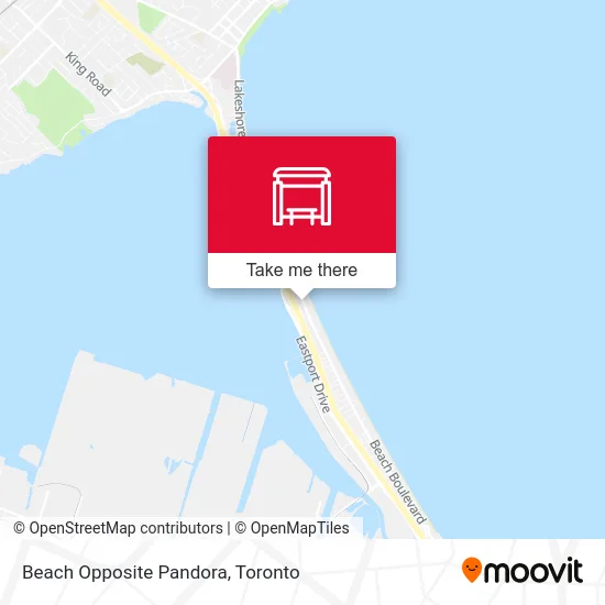 Beach Opposite Pandora map