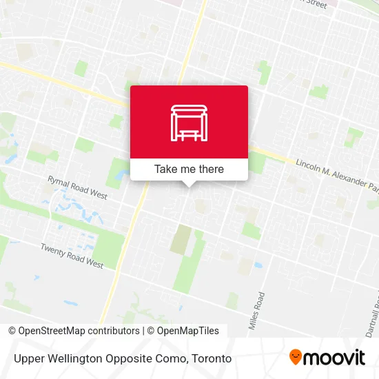 Upper Wellington Opposite Como map