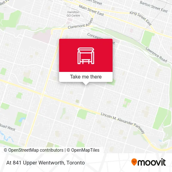 At 841 Upper Wentworth map