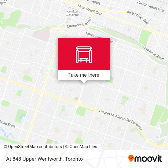 At 848 Upper Wentworth map